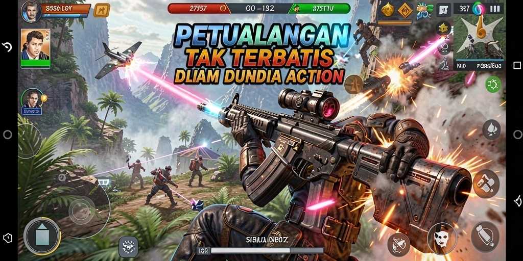 Screenshot gameplay menegangkan dari game Action 2757.