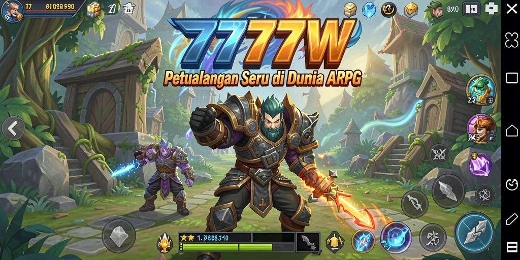 Tampilan menarik gameplay ARPG yang memukau.