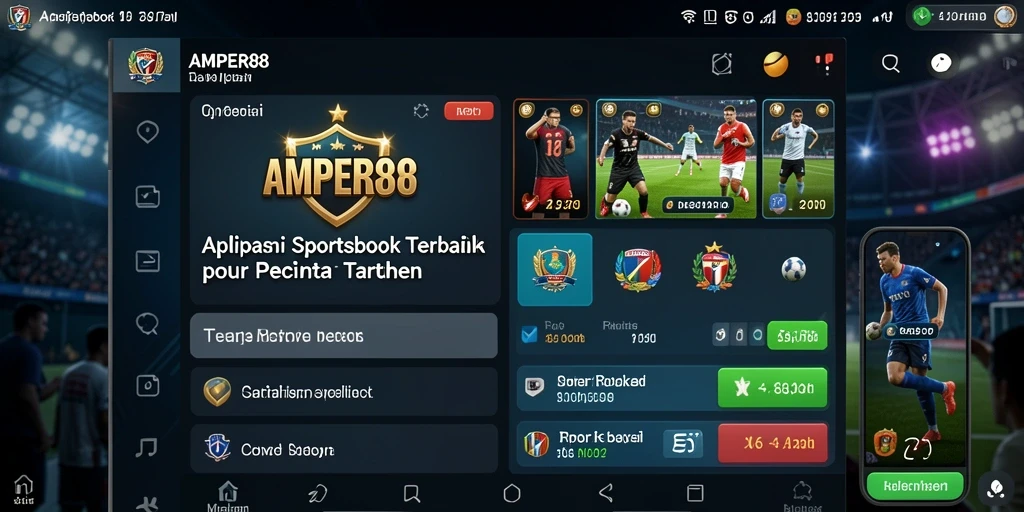 Tampilan utama AMPER88 dengan berbagai pilihan taruhan olahraga.