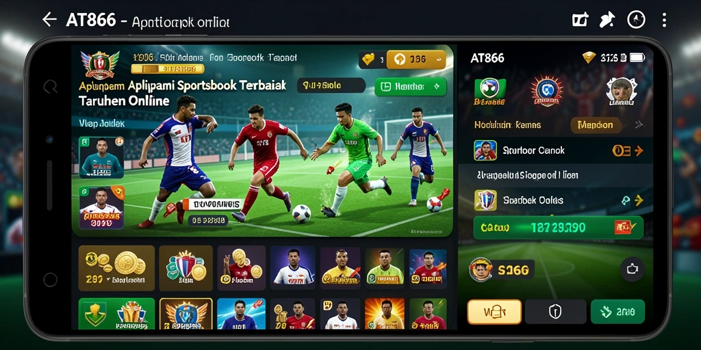 Tampilan gameplay Sportsbook di AT866 dengan berbagai pilihan taruhan.