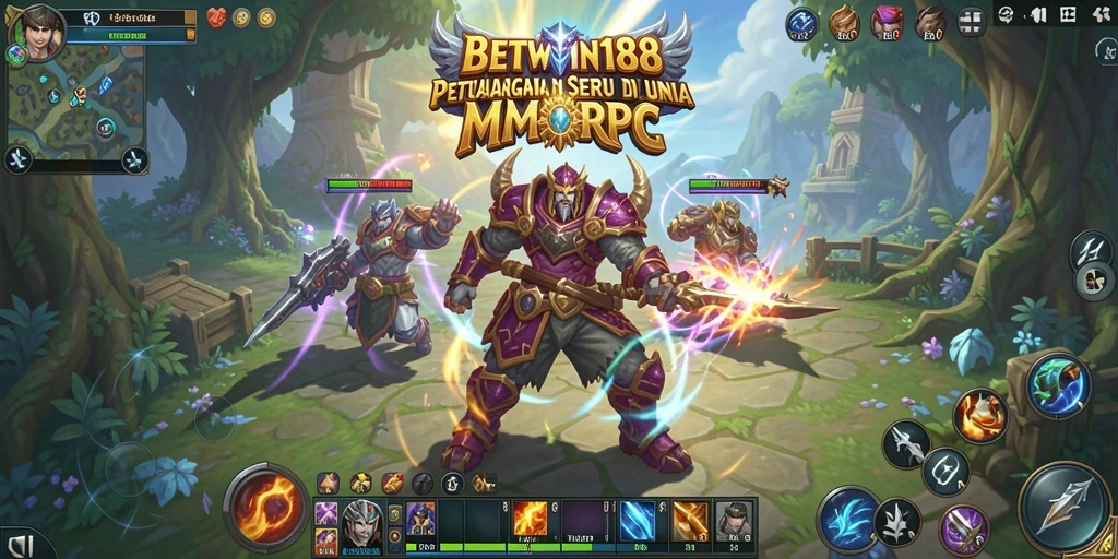 Tampilan utama BETWIN188 menampilkan aksi seru dari petualangan MMORPG.