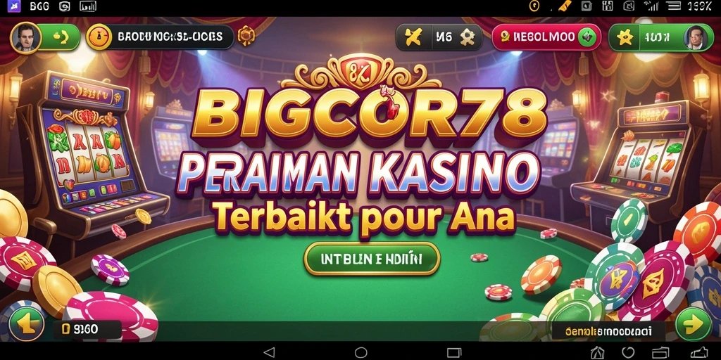 Tampilan gameplay BIGCOR78 menampilkan suasana Kasino yang menakjubkan.
