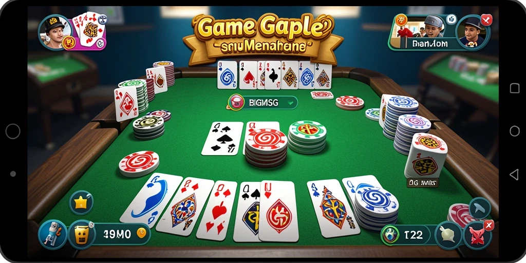 Screenshot gameplay <strong>BIGMSG</strong> menunjukkan keseruan bermain Gaple.