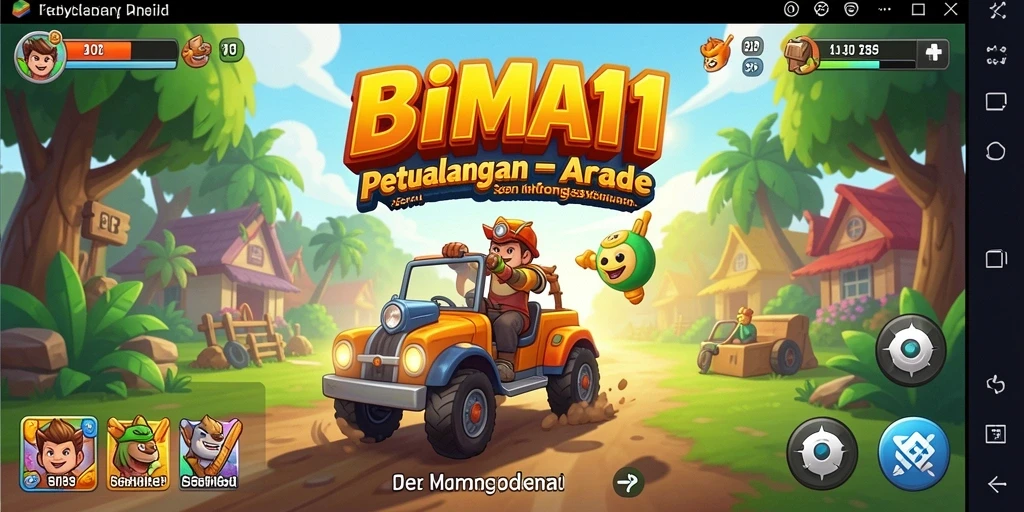 Screenshot BIMA11 menunjukkan aksi seru dalam gameplay Arcade.