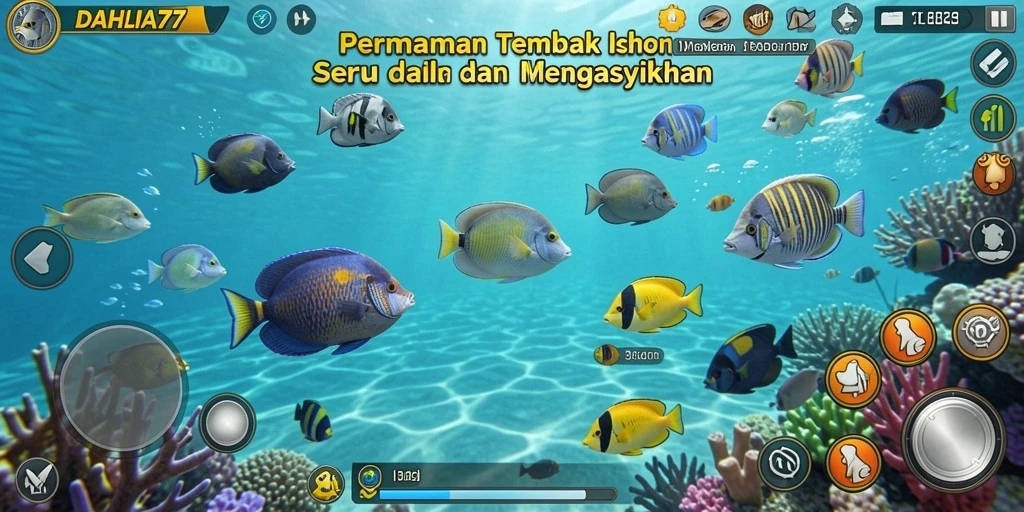 Tampilan gameplay Tembak Ikan yang menarik dari DAHLIA77.