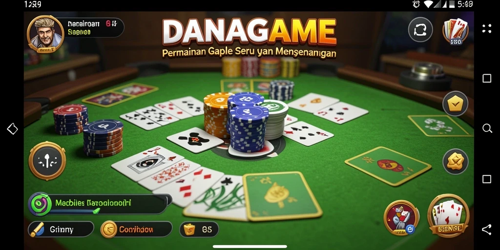 Tampilan gameplay seru dalam permainan Gaple.