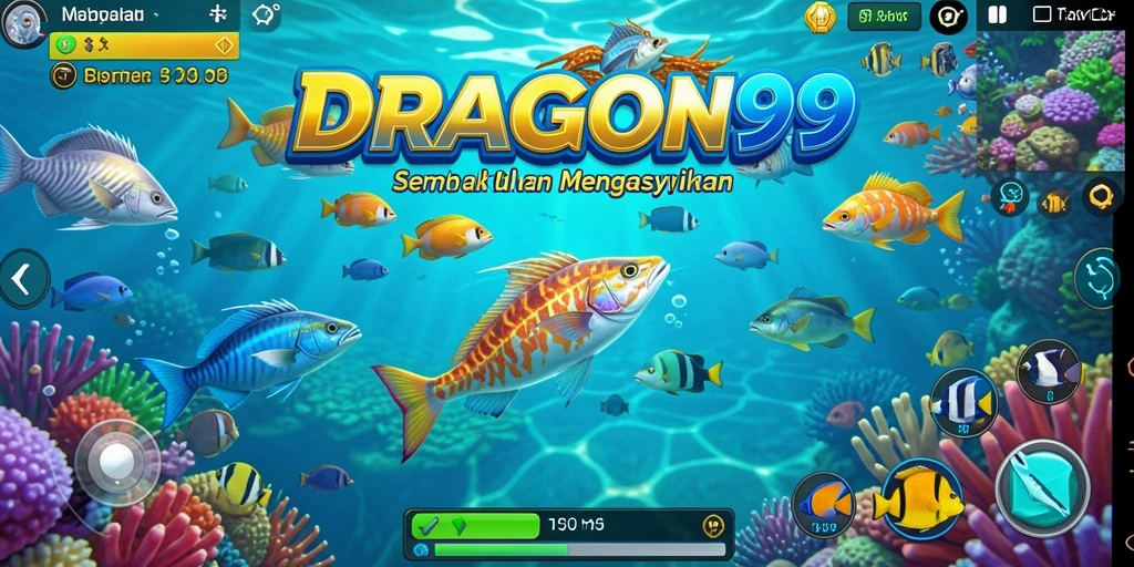 Tangkapan layar gameplay Tembak Ikan yang seru di DRAGON99.