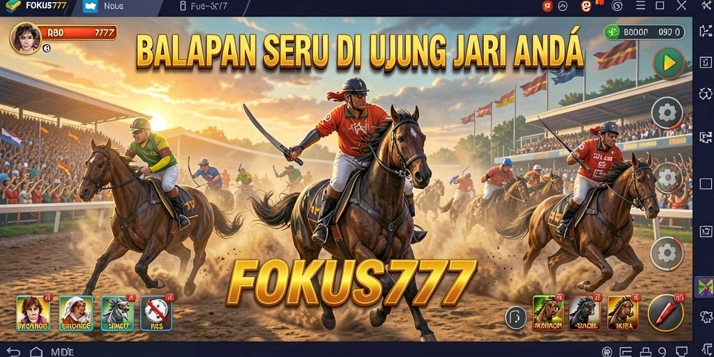 Tangkapan layar FOKUS777 menunjukkan aksi balapan yang intens dan mendebarkan.