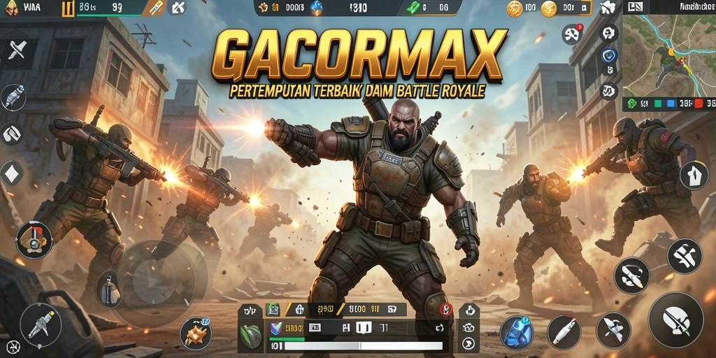 Screenshot GACORMAX menunjukkan aksi seru dalam pertempuran Battle Royale.