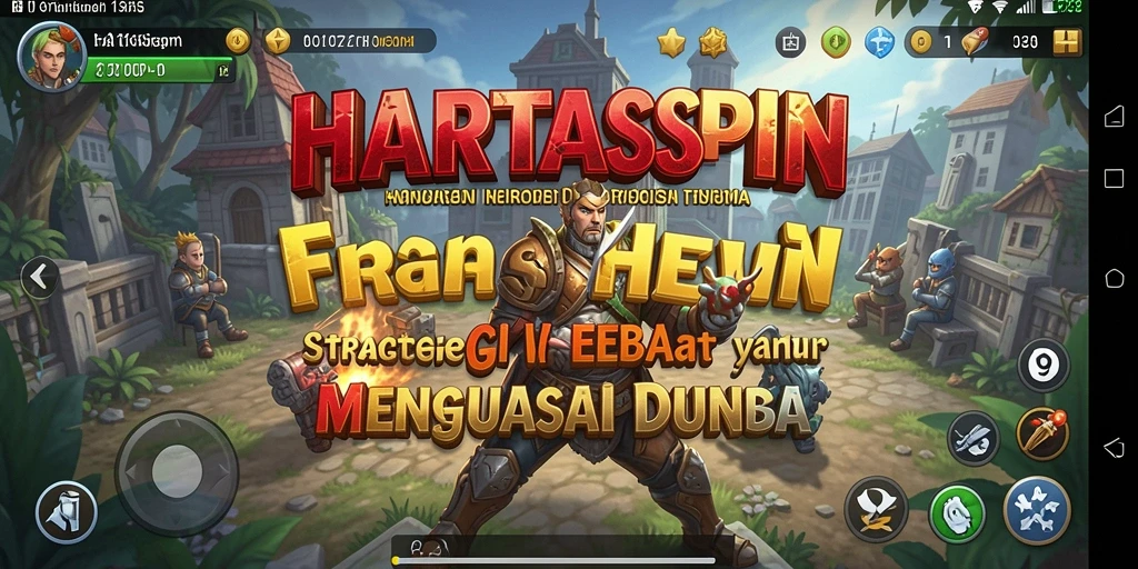 Tampilan gameplay SLG yang mendebarkan di HARTASPIN.