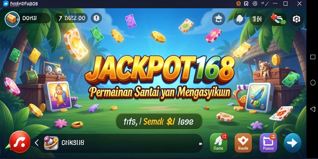 Tangkapan layar utama JACKPOT168 menunjukkan gameplay seru dan interaktif.