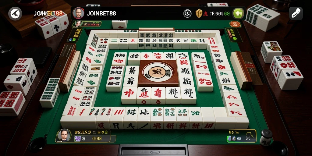 Screenshot gameplay JOINBET88 menampilkan aksi seru dalam permainan Mahjong.