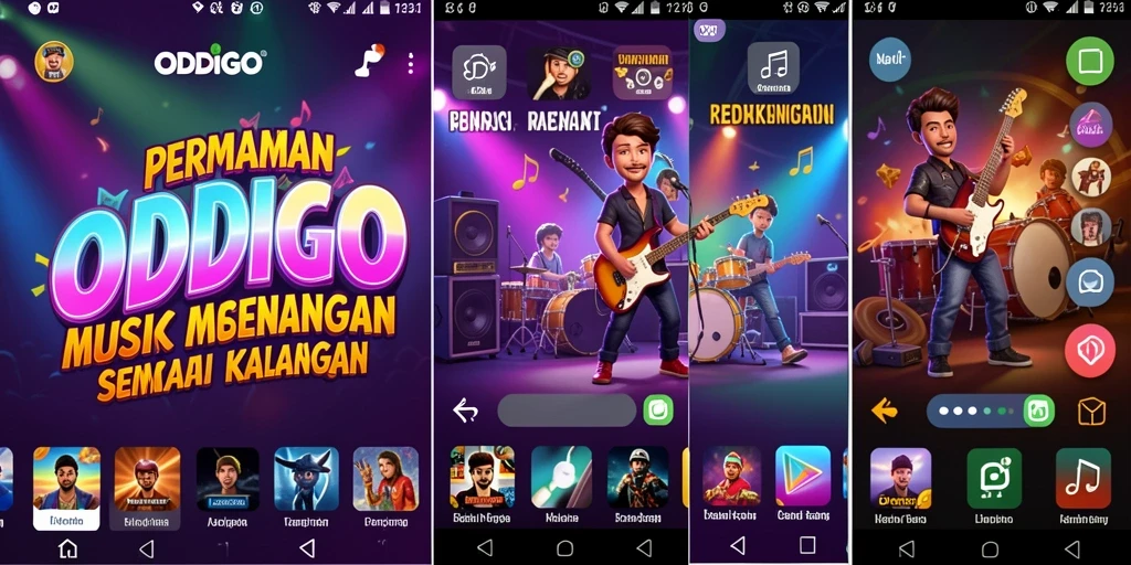 Screenshot gameplay ODDIGO menampilkan keseruan bermain musik.