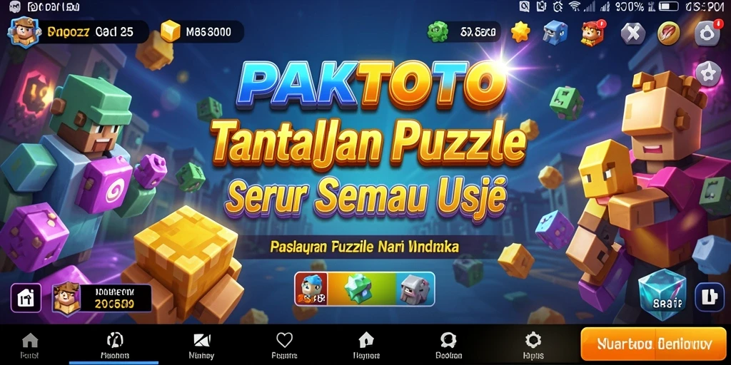 Screenshot menunjukkan gameplay menarik pada game Puzzle.