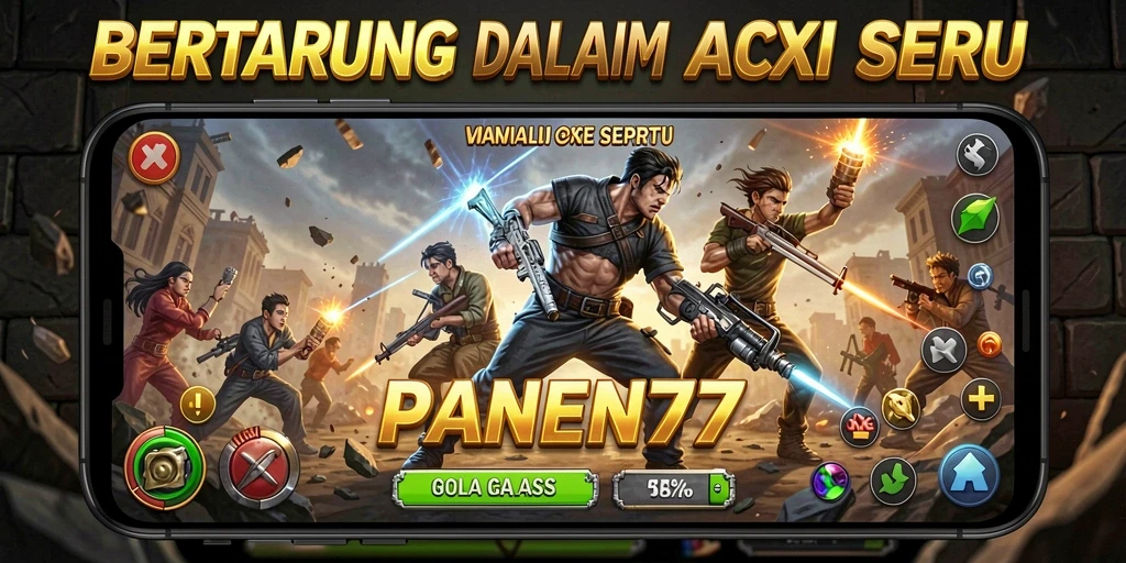 Tangkapan layar utama PANEN77 menunjukkan aksi bertarung yang intens.