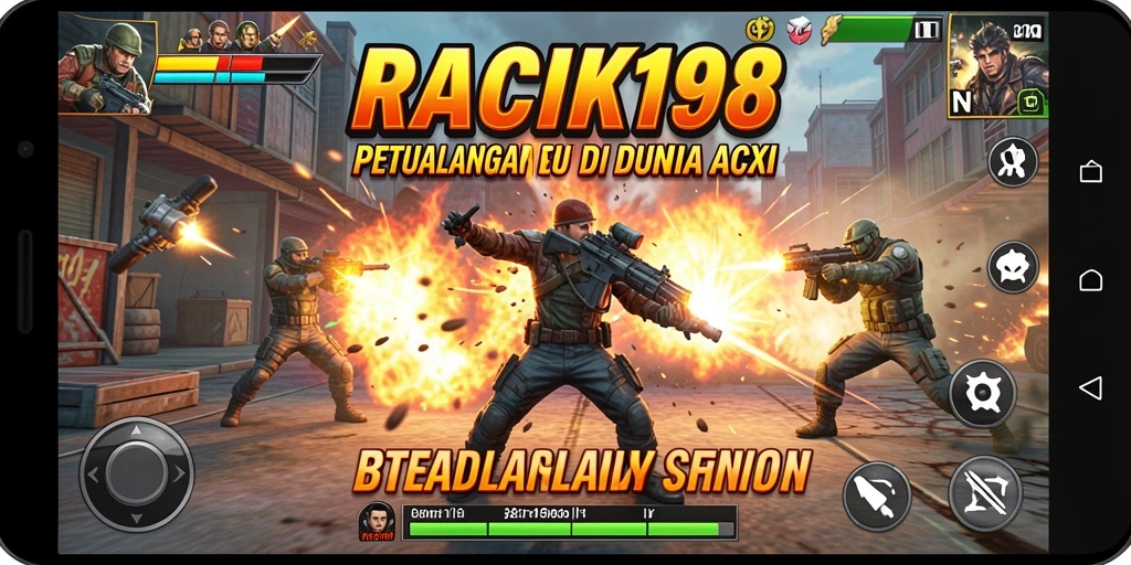 Screenshot menunjukkan gameplay aksi yang menegangkan dan dinamis.