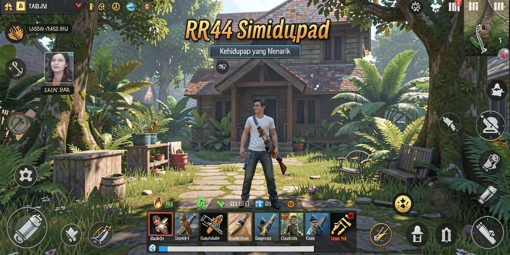 Tampilan gameplay RR44 yang menakjubkan dan interaktif.