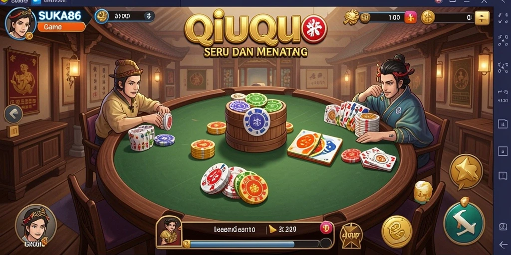 Gameplay QiuQiu yang seru dan interaktif dalam SUKA86.