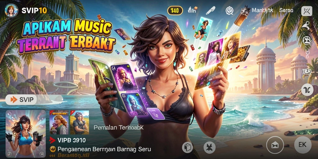 Tampilan gameplay SVIP10 yang menarik dan interaktif saat bermain musik.