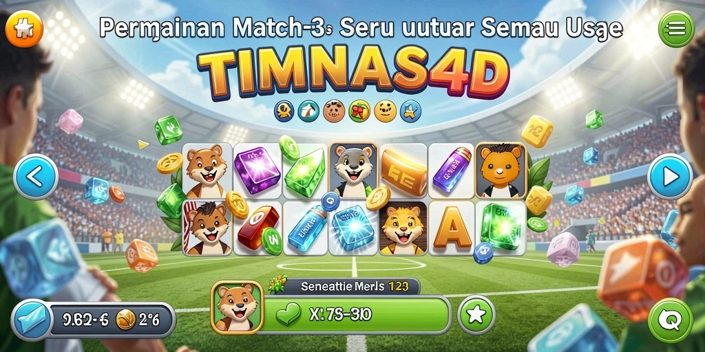 Tampilan gameplay TIMNAS4D yang penuh warna dan seru.