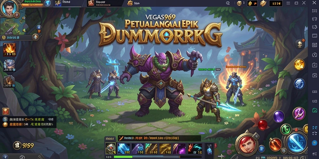 Tampilan gameplay epik dalam dunia MMORPG VEGAS969.